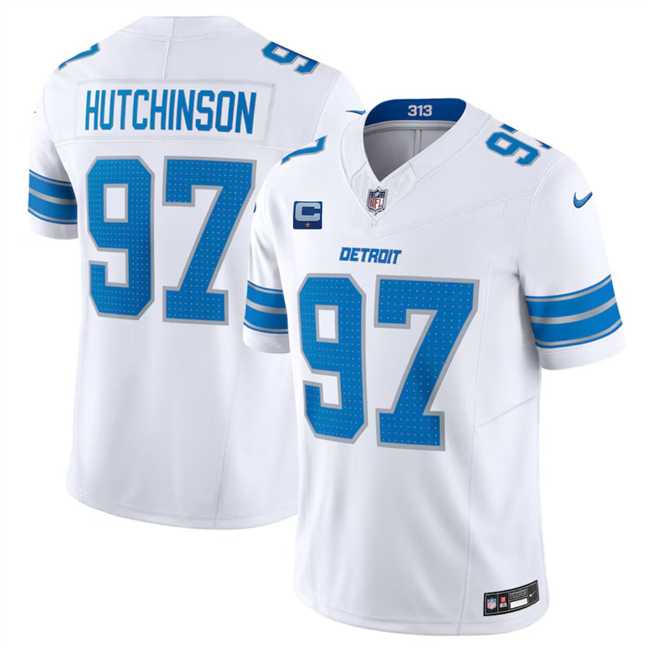 Men & Women & Youth Detroit Lions #97 Aidan Hutchinson White 2024 F.U.S.E. With 1-Star C Patch Vapor Untouchable Limited Stitched Jersey->green bay packers->NFL Jersey
